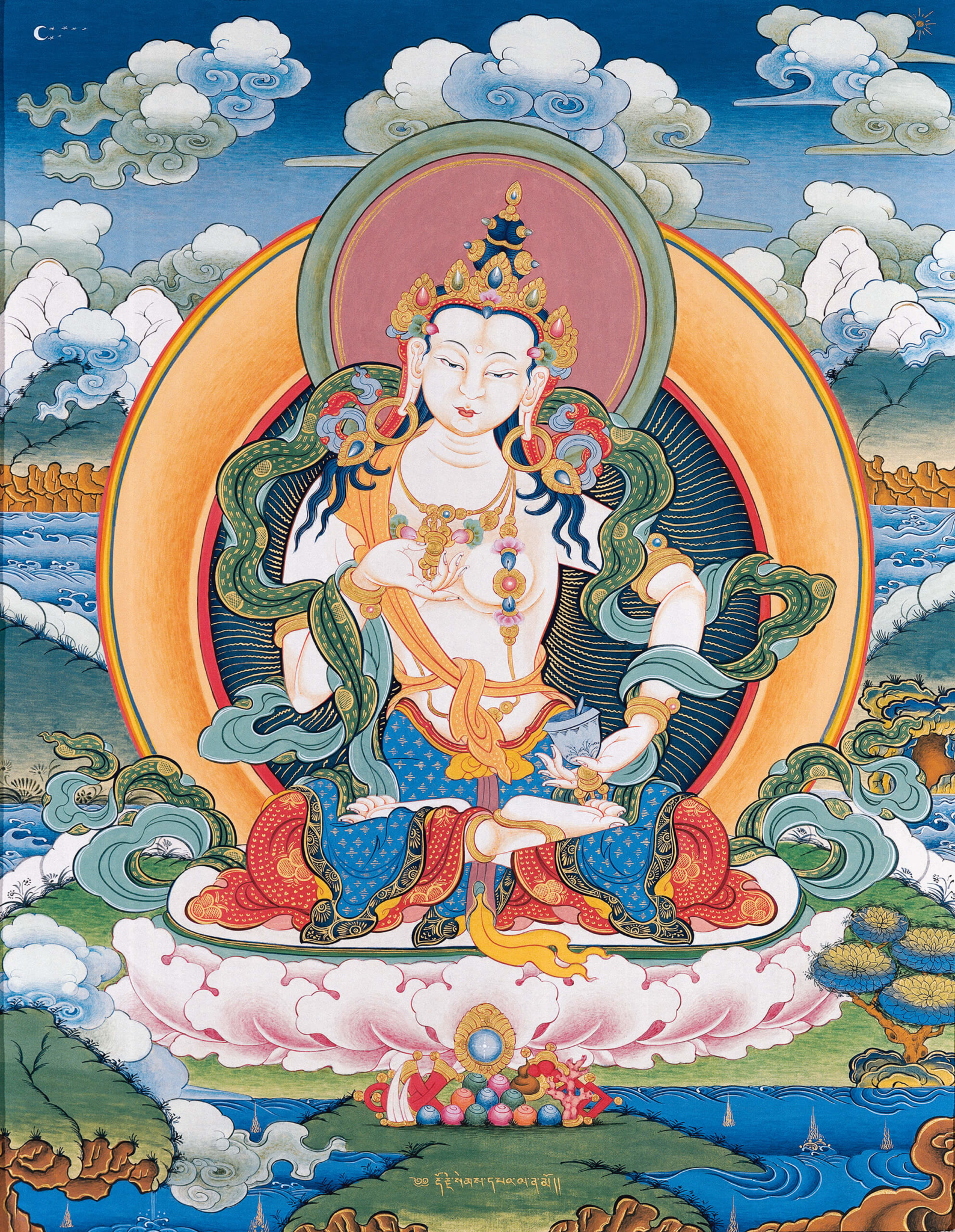 vajrasattva, tantra, dzogchen, buddhist thangka art